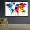 World Map, Modern Art Canvas, 3D Wall Art, Painting on Canvas, Trendy Wall Art, 3D Canvas, Luxury Canvas Painting, Travel Gift, Travel Map.jpg