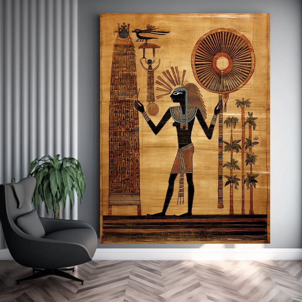 Sun God RA Wall Decor, Egyptian God Wall Decor, Egyptian mythological Gods Wall art, Egyptian Culture Wall Decor, Egyptian Ancient Wall Art.jpg