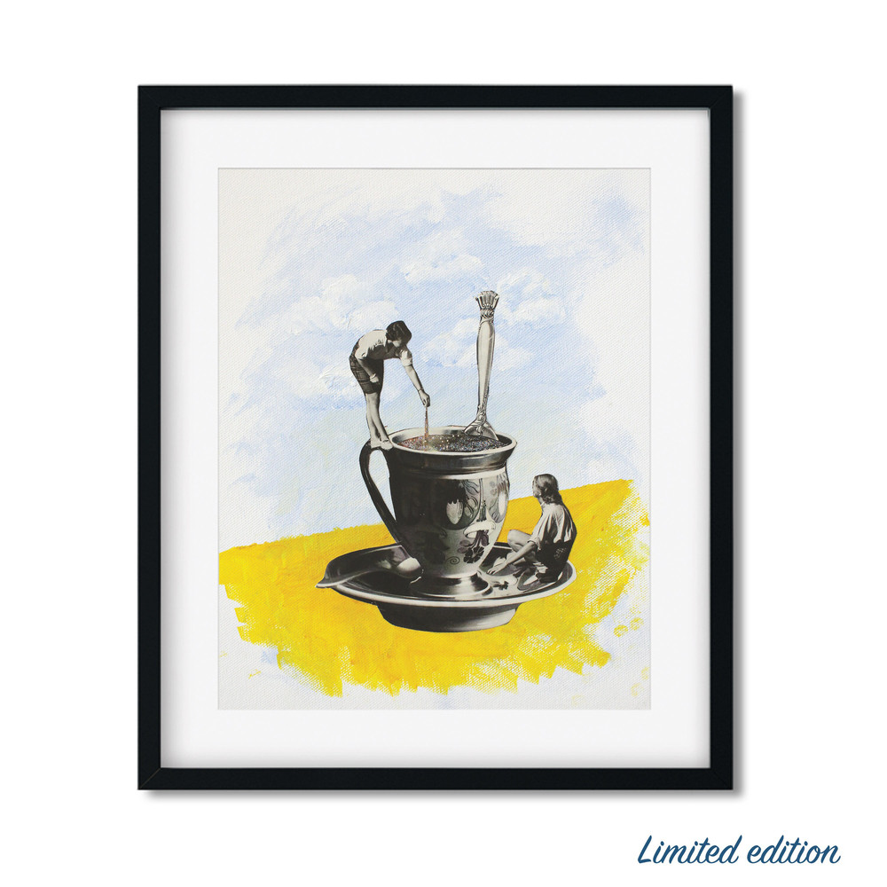 Limited edition tea cup print - Hand finished with glitter.jpg