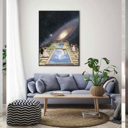 oversized universe poster, garden nature prints, extra large print