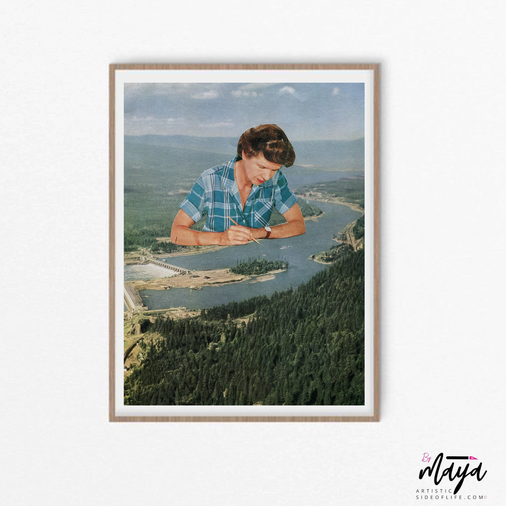 Nature wall art print - River Landscape - Painter - Gift for artist.jpg