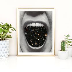 pop art print - space poster - universe art - quirky art - 8x10 prints