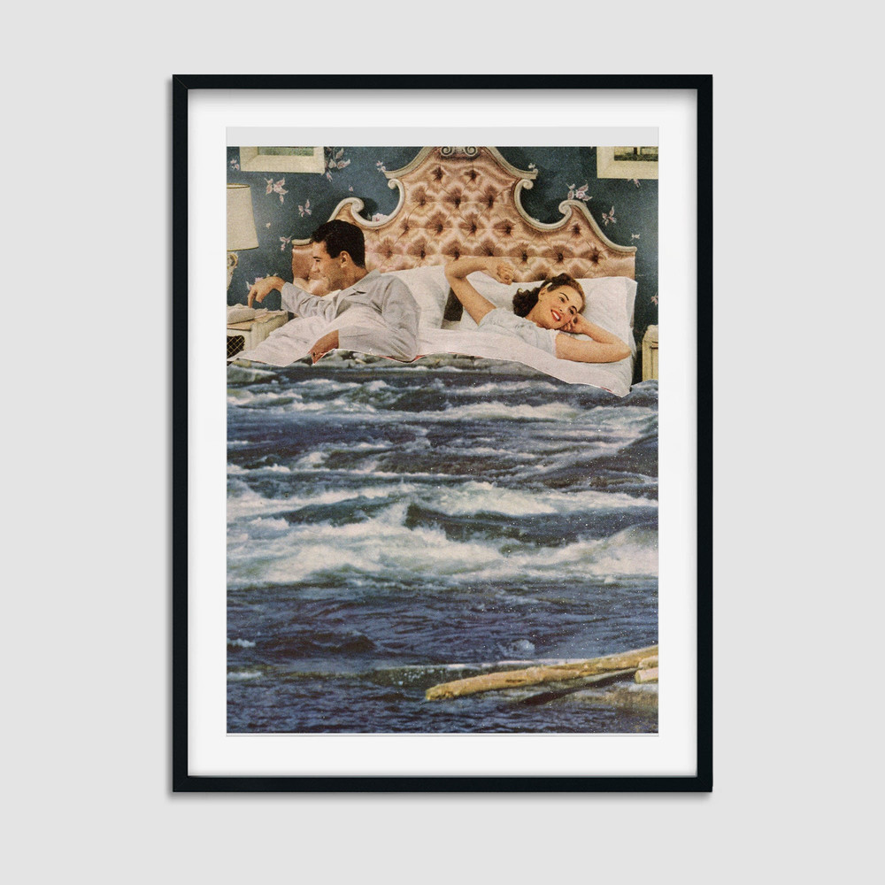 Ocean print, Sea art, Bedroom wall art decor, Blue, Couple housewarming gift.jpg