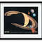 Saturn print, universe wall art poster, Travel art, Mid century retro collage art.jpg