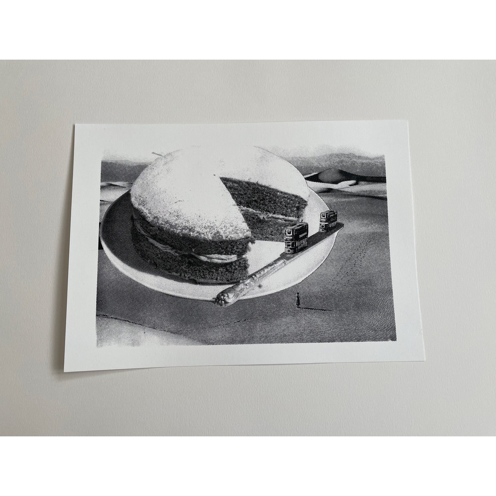 Limited edition Screen print - Cake featuring London buses - gIft idea for Londoner.jpg