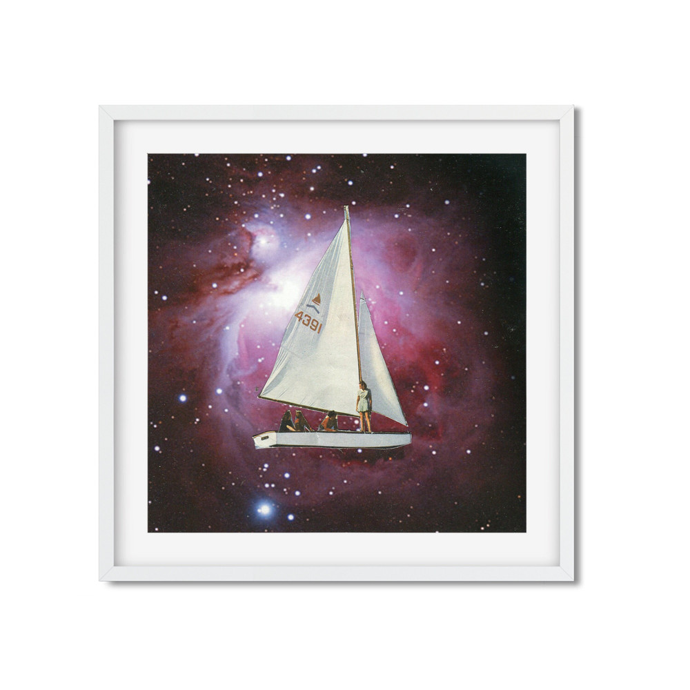Travel prints wall art, Sailing boat art, universe prints , Stars art, Housewarming gift.jpg