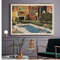 Swimming pool poster, Unique modern art, Interior design, Tropical decor, Vintage style art.jpg