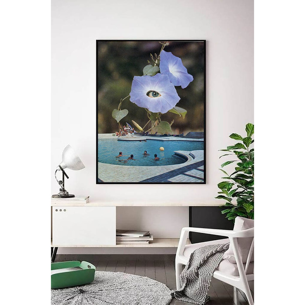 Large swimming pool art print , Floral art, Extra large prints, Big modern art , Large artwork.jpg
