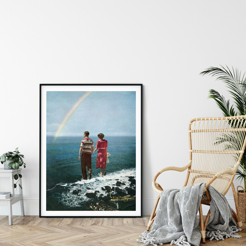 Large wall art, Rainbow prints, Couple art, Love, Sea print, Ocean, Extra large prints, Massive Posters.jpg