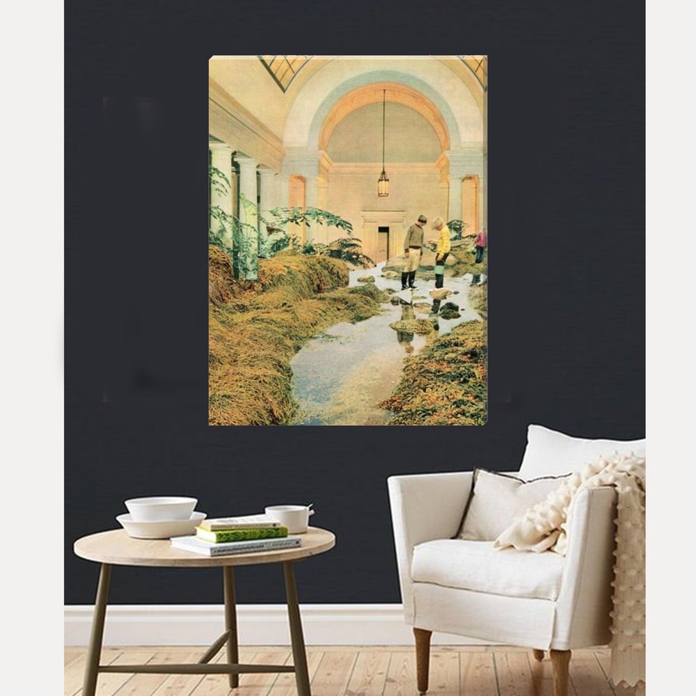 Large canvas art print, Beige collage art, Interior design, Hallway, Living room, Bedroom extra large art.jpg