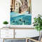 Large canvas art, Limited edition art, Extra large blue diving canvas, Artwork, Collage art, Statement art.jpg
