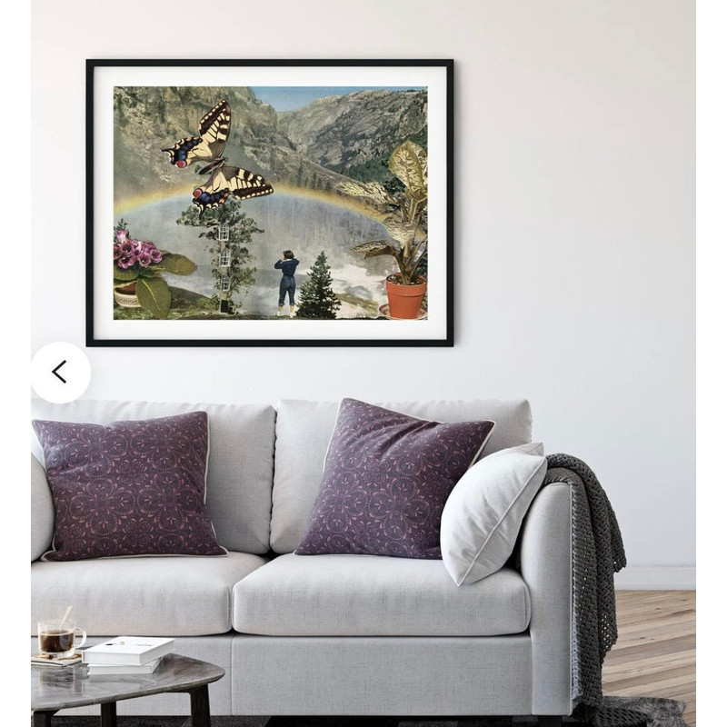 Vintage decor print, Nature art, Retro prints, Extra large prints, Extra large wall art, Oversized wall art, Rainbow art.jpg