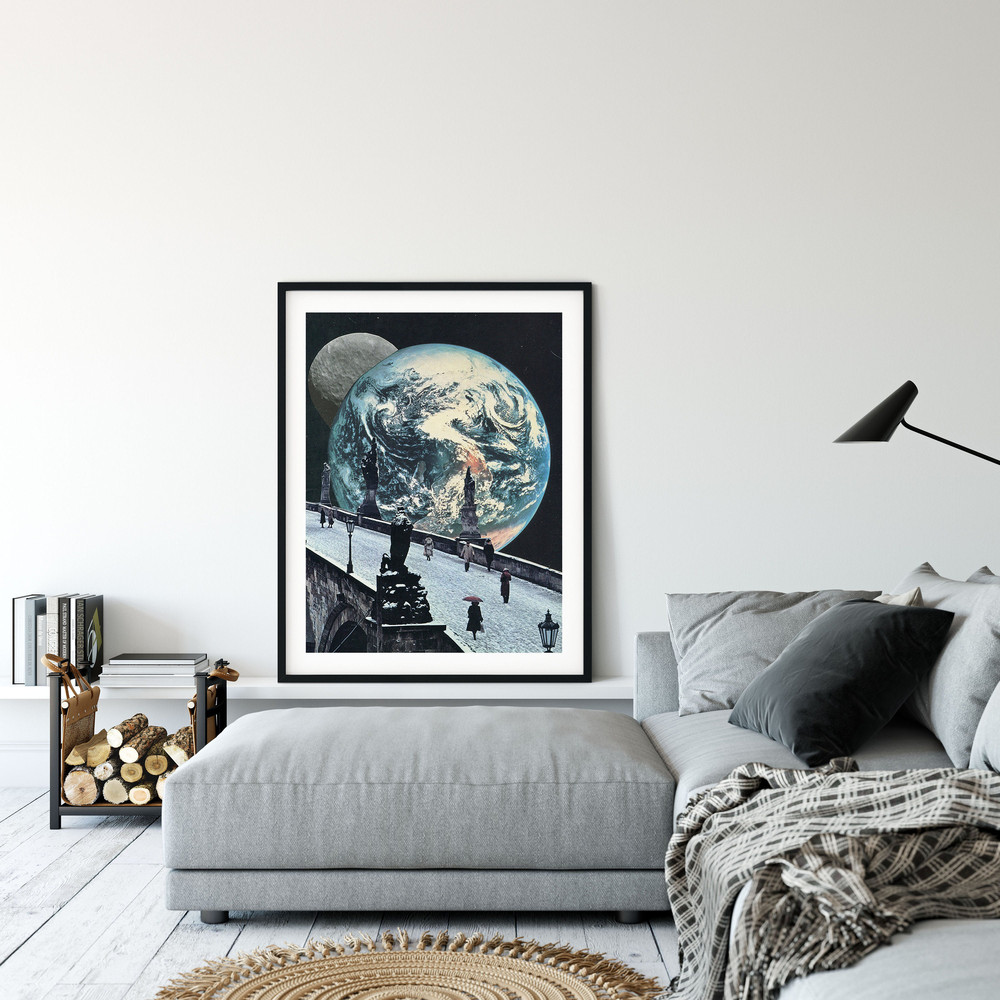 Large wall art, extra large print, hallway prints, Livingroom wall art, large bedroom print, world print, full moon print.jpg