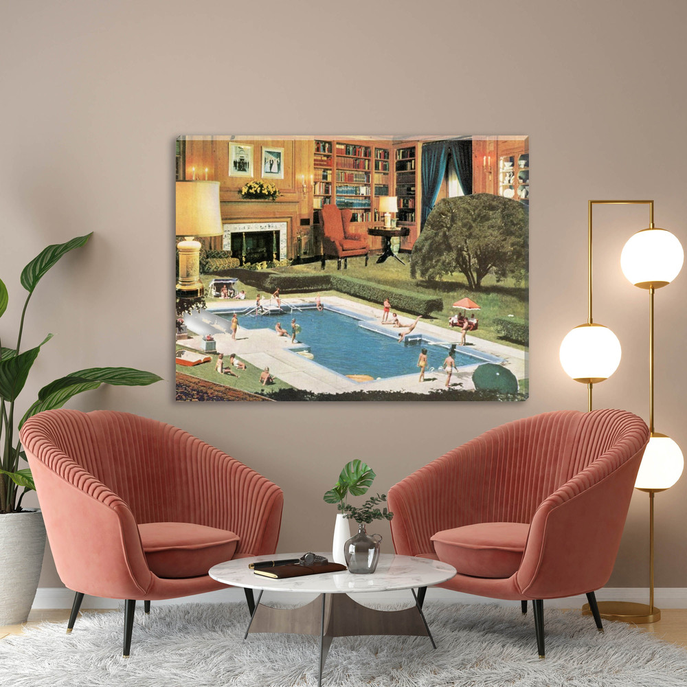 Large canvas print, Canvas wall art, Extra large canvas print, Large living room prints, Poster,Hallway, Swimming pool, ready to hang.jpg