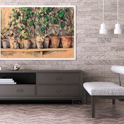 paul cezanne flowers art print on canvas, landscape art, nature art, gallery wrapped, reproduction, giclee canvas, flowe