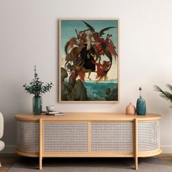 michelangelo buonarroti - the torment of saint anthony print on canvas, canvas reproduction, original large art, classic