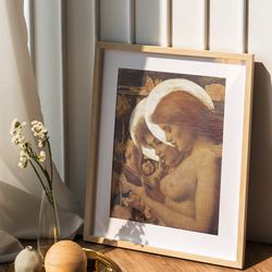 louis welden hawkins - the haloes print on canvas or paper, mystical woman, original large art, sensual wall art, famous