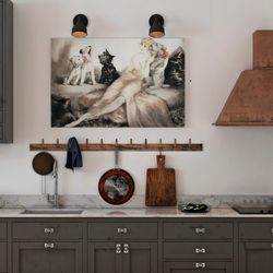 louis icart perfect harmony (1926) art deco canvas wall art, print for gift, ready to hang, giclee home decor, bedroom d