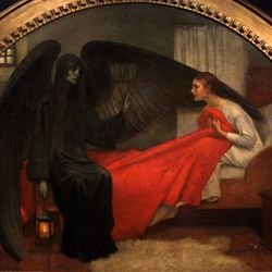 marianne stokes - death and the maiden (1908) printing on canvas or fine art paper classi art reproduction dark art, dea
