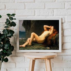 mary magdalene in the cave - captivating reproduction of jules joseph lefebvre's masterpiece (1876), exquisite giclee ar