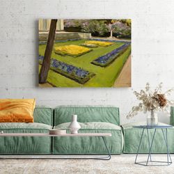 max liebermann - terrace in the garden near the wannsee towards northwest nature landscape wall art, meadow wildflowers,