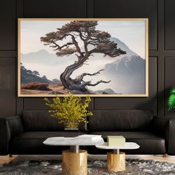 lone tree photo, tree photography print, black and white tree art, minimalist decor, landscape photo, lone tree photogra