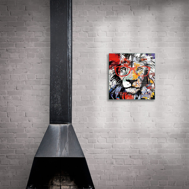 Glass Wall Art, Abstract Lion Wall Art, Tempered Glass Wall Art, Wall Hangings, Large Wall Art, Lion Wall Decor, Animal Tempered Glass.jpg