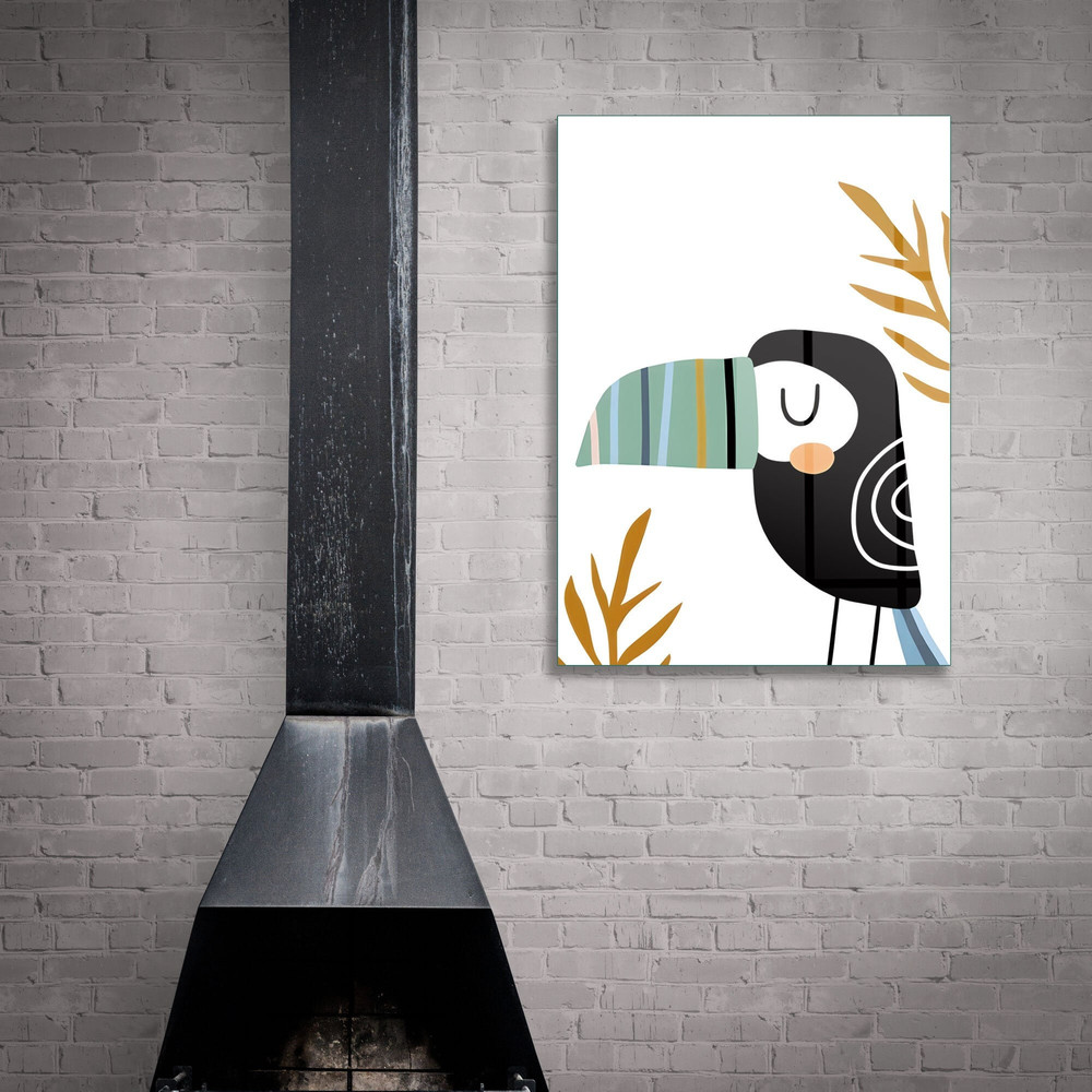 Glass Wall Art, Colorful Bird Wall Art, Tempered Glass Wall Art, Wall Hangings, Education Nursery Wall Decor, Kids Room Tempered Glass.jpg