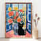 Black Cat Print, Matisse Flowers Cat Poster, Cat Art, Floral Print, Funny Cat, Funny gift, Home decor Poster, Black Kitten Gift Idea C002.jpg