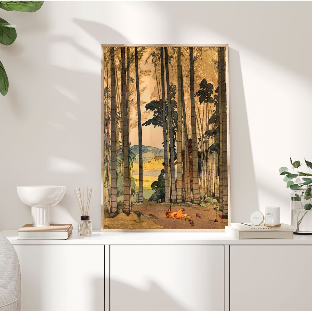 Bamboo Wood 1939 Poster, Yoshida Hiroshi Art, Trees Poster, Bamboo Forest Art Print, Traditional Japanese Art, Wall Art Decor, Gift PS0247.jpg
