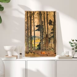 bamboo wood 1939 poster, yoshida hiroshi art, trees poster, bamboo forest art print, traditional japanese art, wall art