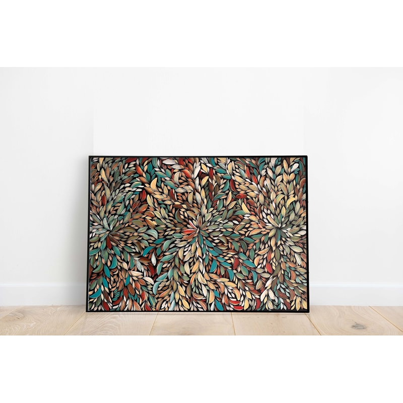 Abstract Botanical Art, Floral & Leaf Art Prints, Living Room decor, Green Painting, Wall Art.jpg