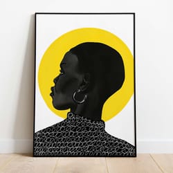 african wall art, african american fashion poster, printable instant download, living room decor, bohemian decor-2