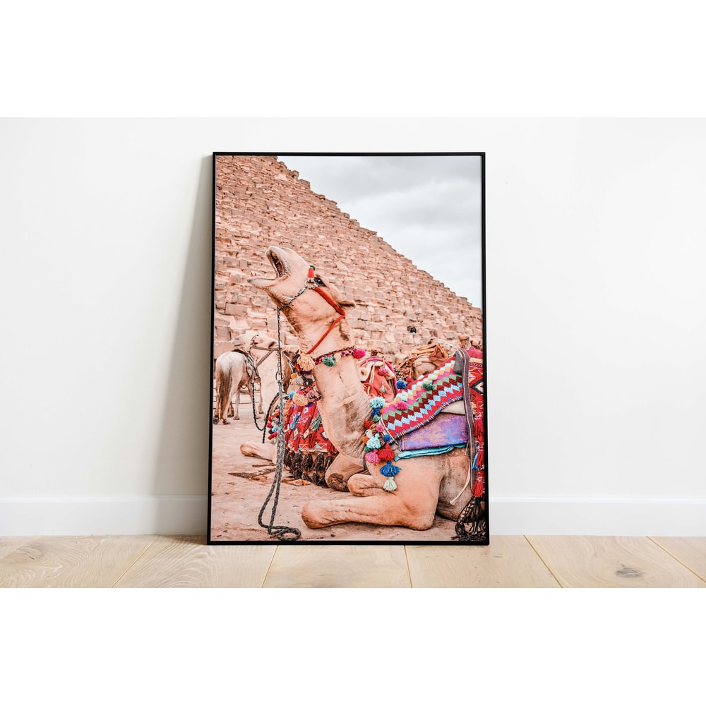 Camel Desert Print, Instant Digital Download, Middle East Travel, Egypt Painting, Indian Poster, Rajasthani Camel Print.jpg