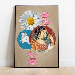 desi indian pop art, living room wall decor, abstract collage, instant download poster, wall art, paintings, mixed media