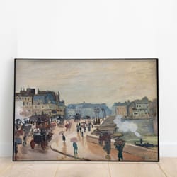 claude monet's 'the pont neuf', vintage printable fine art, famous painting vintage aesthetic wall decor, instant downlo