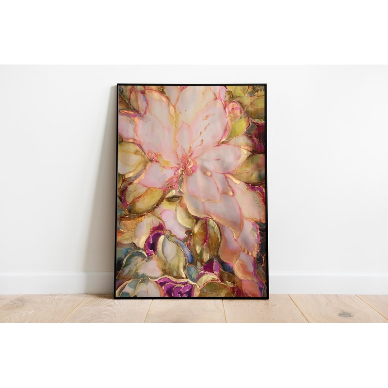 Abstract Pink Flower Wall Art, Floral Painting, Living Room decor, Printables, Downloadable Prints, Poster, Wall Art, Paintings.jpg