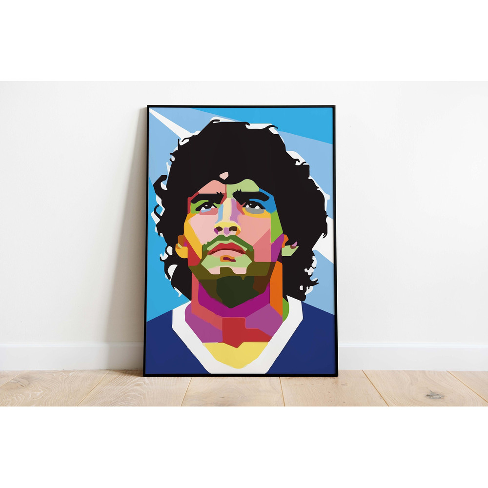 Diego Maradona Poster, Football Decor, Digital Prints, Instant Download, Argentina Poster, Home Decor, Sports Poster, Gifts for him.jpg