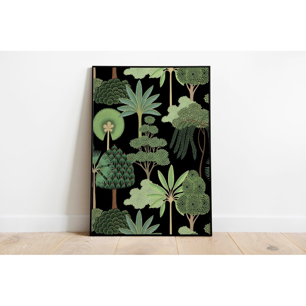 Forest Indian Art, Floral & Nature Prints, Living Room decor, Printable, Indian Vintage, Tropical painting, Poster, Wall Art, Paintings.jpg