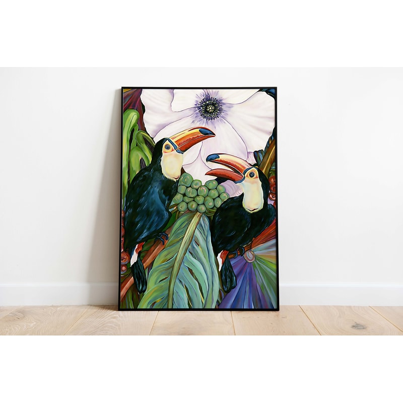 Forest Wall Art, Floral & Nature Prints, Living Room decor, Printable, Indian Vintage Painting, African Birds, Poster, Wall Art, Paintings.jpg