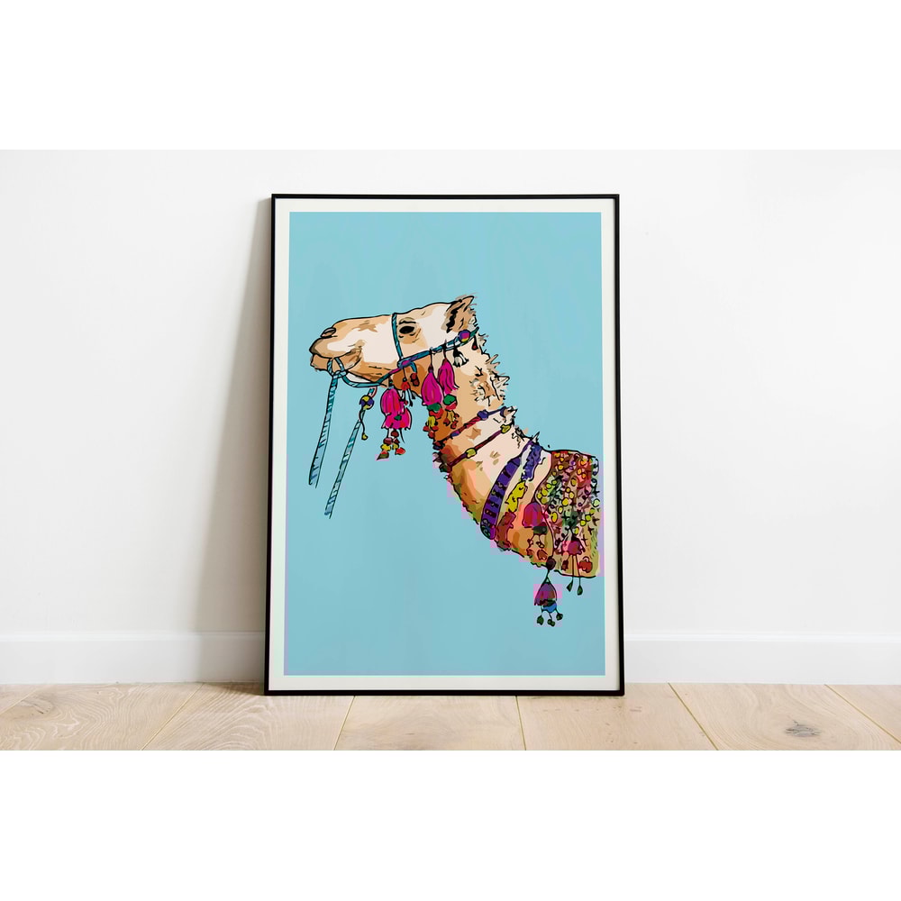 Camel Wall Art, Living Room Decor, Indian Painting, Printables, Animal Poster, Colourful, House Warming Gifts, Poster, Wall Art, Paintings-1.jpg