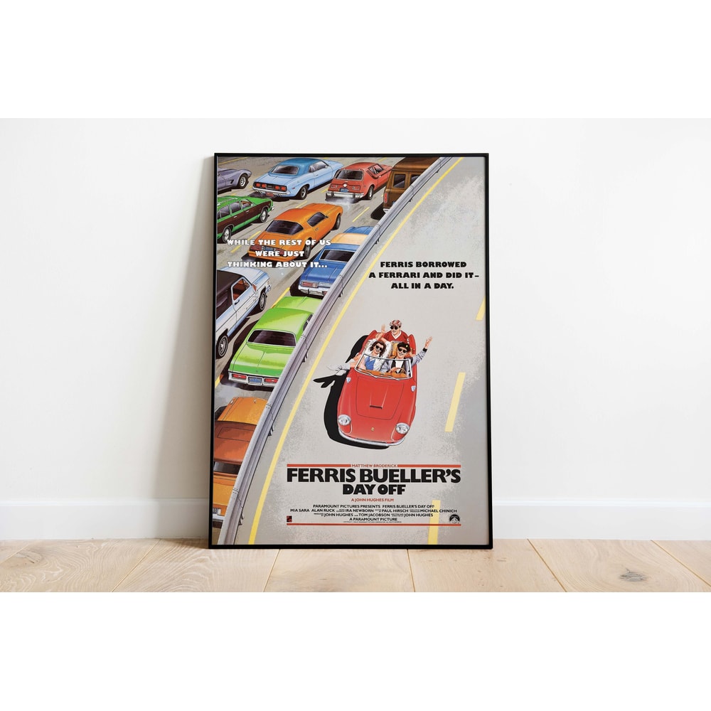 Ferris Bueller’s Day Off Movie Poster 1986, Vintage Movie Poster, Vintage Film Art, Classic Movie Poster, Retro Movie Poster, Film Wall Art.jpg