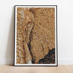 elephant wall art, living room decor, african painting, printables, animal poster, indian decor house warming gifts, mos