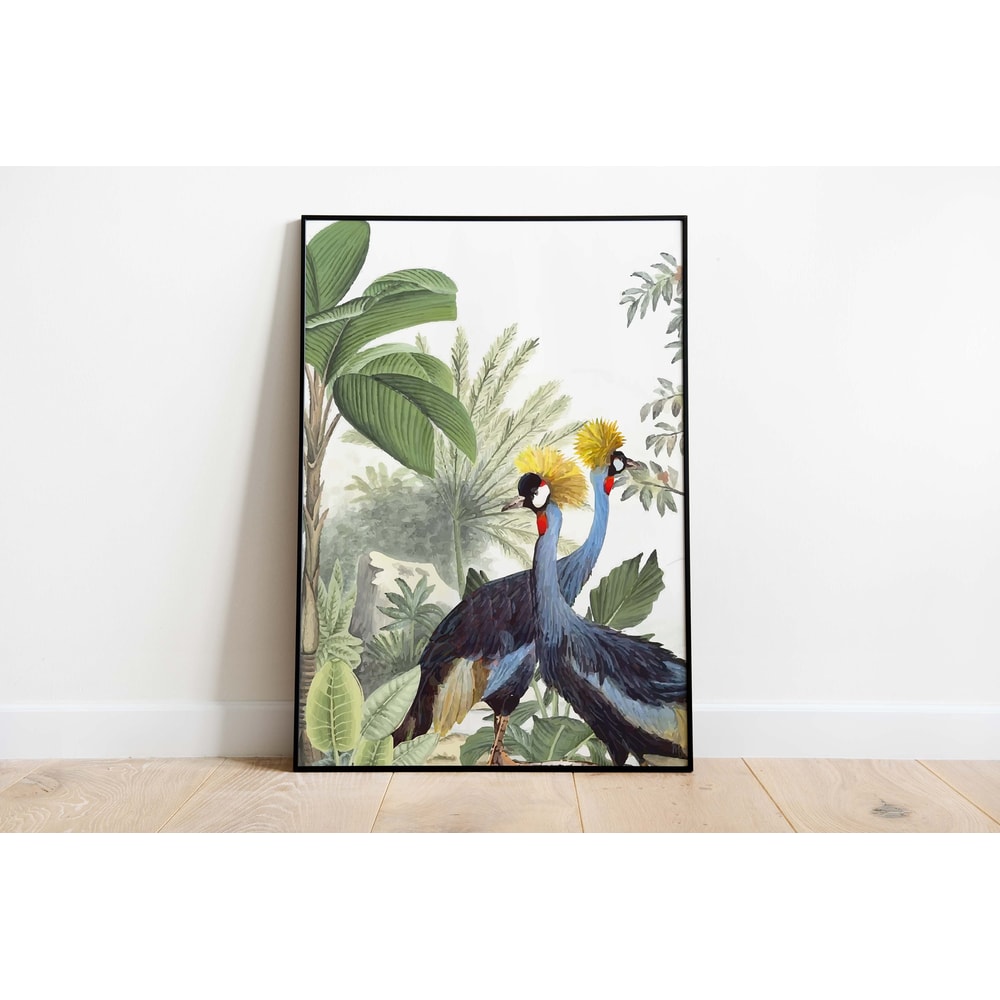 Forest Wall Art, Floral & Nature Prints, Living Room decor, Printable, Indian Vintage Painting, African Birds, Poster, Wall Art, Paintings-1.jpg