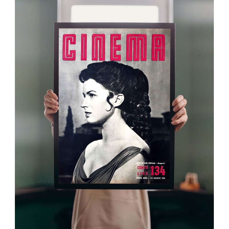 CINEMA 1954 POSTER PRINT A5-A2 Vintage Italian Movie Magazine Wall Art Film Retro Decor.jpg