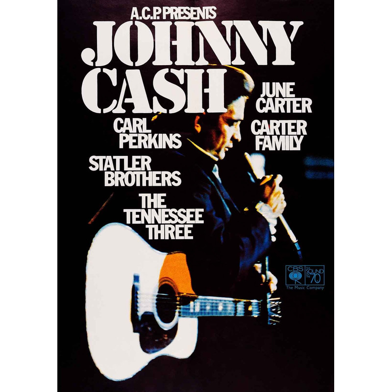 Johnny Cash 1972 Concert POSTER PRINT A5A1 Cult Vintage 70s Rock Music Germany Retro Wall Art.jpg