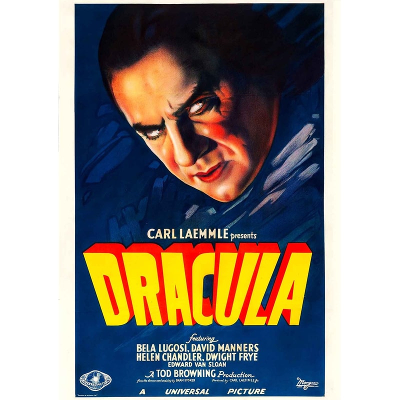 Dracula 1931 Movie POSTER PRINT A5 A2 Lugosi 30s Vintage Horror Cinema Retro Film Wall Art Decor.jpg