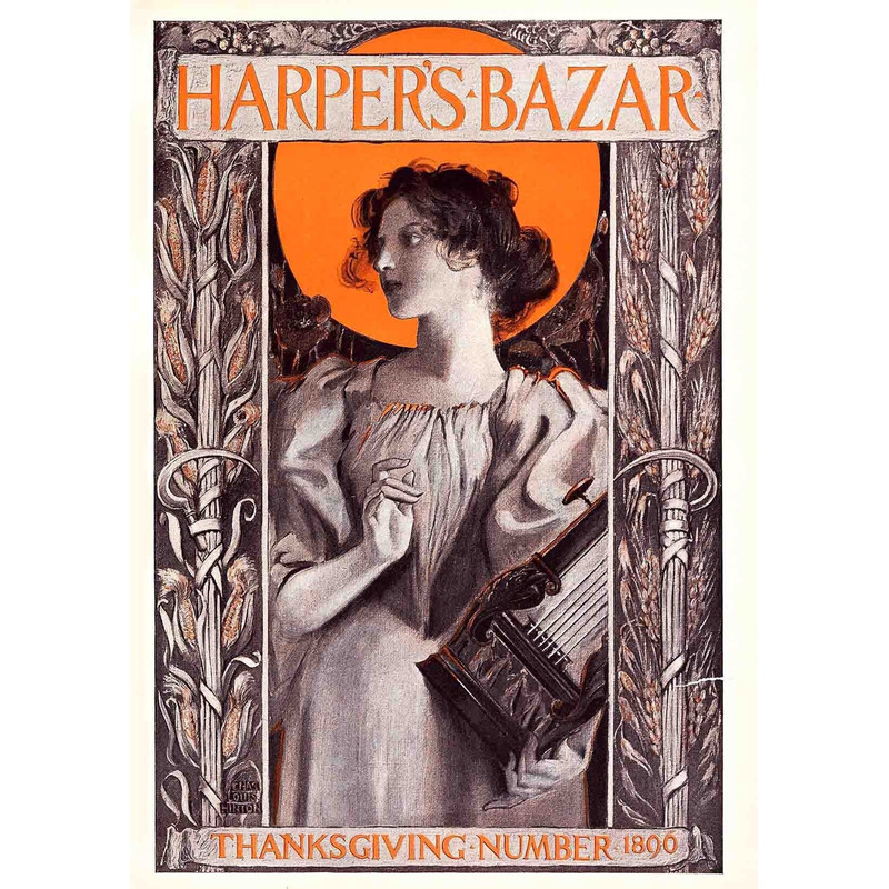 Harper's Bazaar Thanksgiving 1896 POSTER PRINT A5-A2 Vintage Magazine Wall Art Retro Classic Decor.jpg