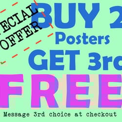 3for2 poster print offer a5a1 use this listing & message for film music cult wall art vintage decor