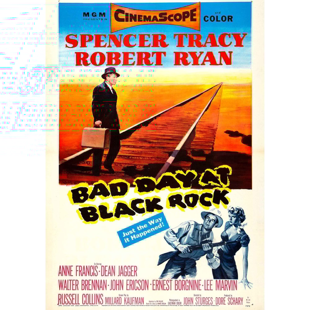 Bad Day at Black Rock 1955 Movie POSTER PRINT A5 A1 50s Mystery Western Classic Film Wall Art Decor.jpg